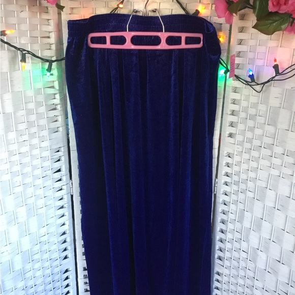 Cervelle Blue & Silver Sparkley Velvet Skirt L πNWTπ - Picture 2 of 8